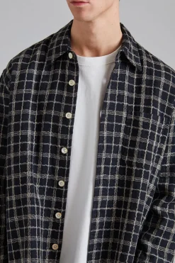 Above Shirt Black Fishnet Cloth