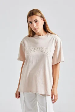 Affection Worn Tee Lt Pink