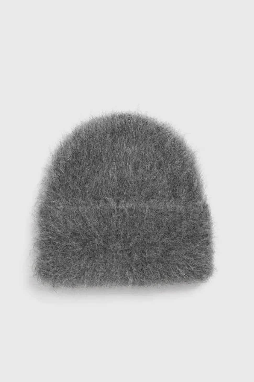 Alpaca Knit Beanie Dark Grey Melange