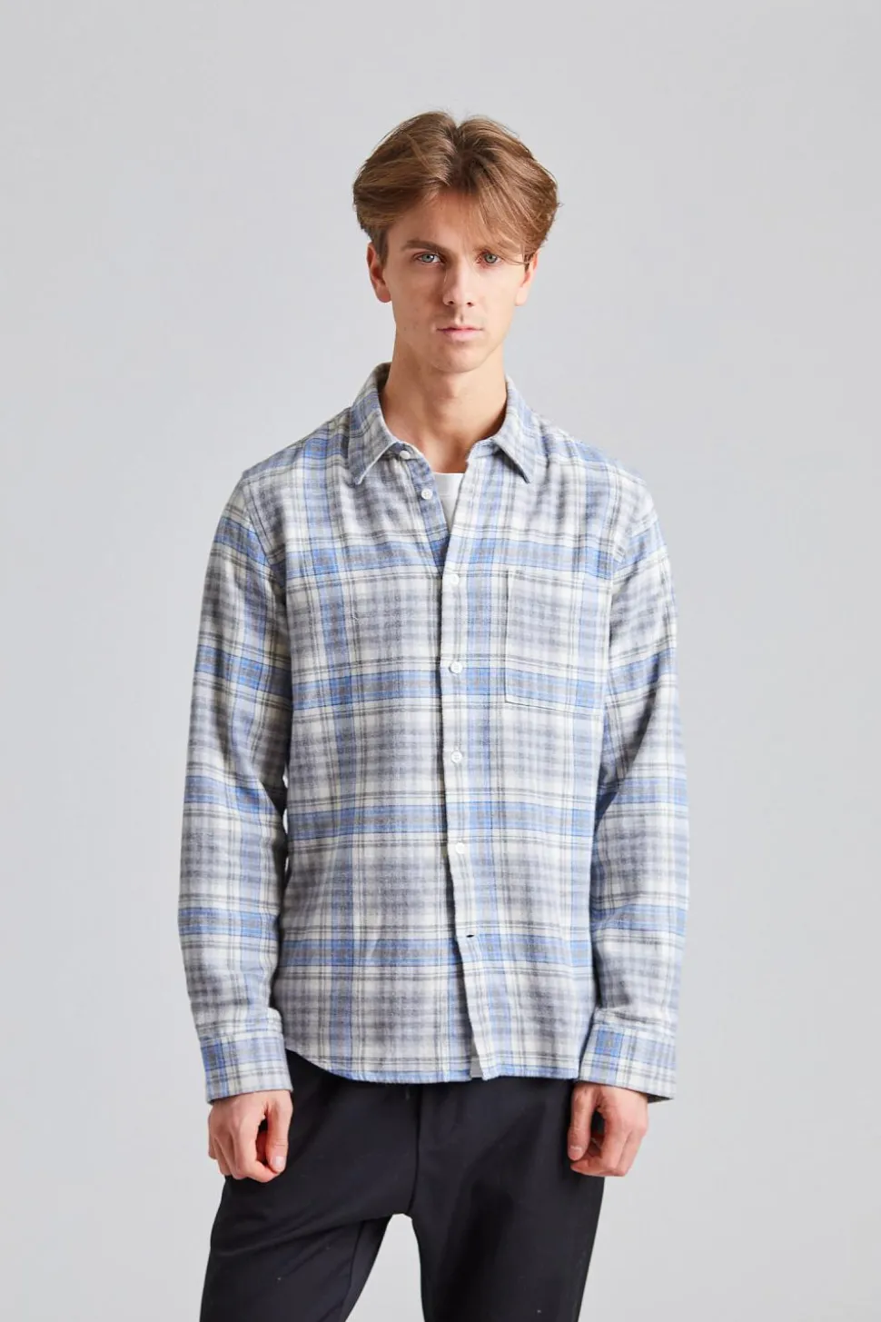 Arne Shirt Grey Check