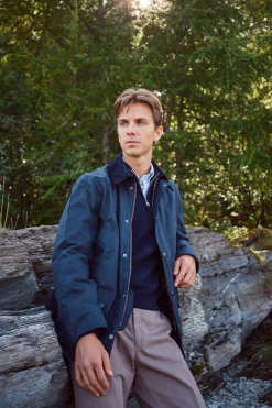 Ashby Wax Jacket Navy