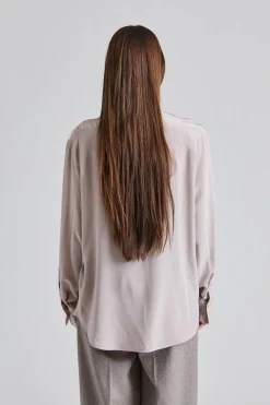 Asymmetric Ruffle Blouse Heather