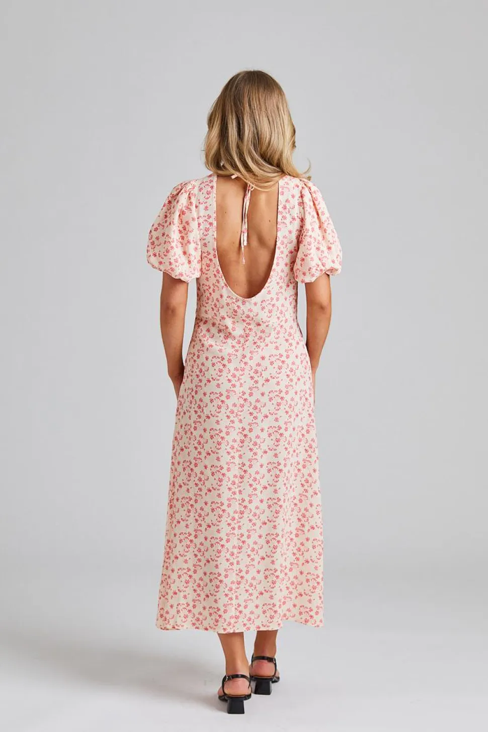 Athilda Dress Cream Pink Flower