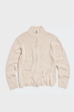 Atlantic Zip Cardigan Sand Mix