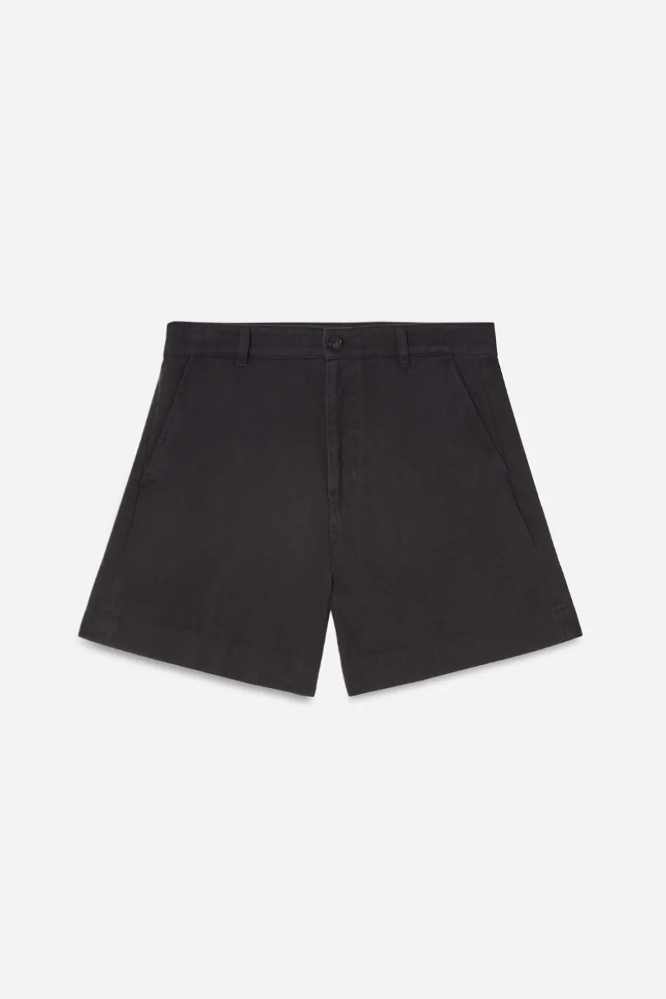 Baggy Cotton Shorts Washed Black