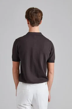 Barto Stripe Poloshirt Brown Elk