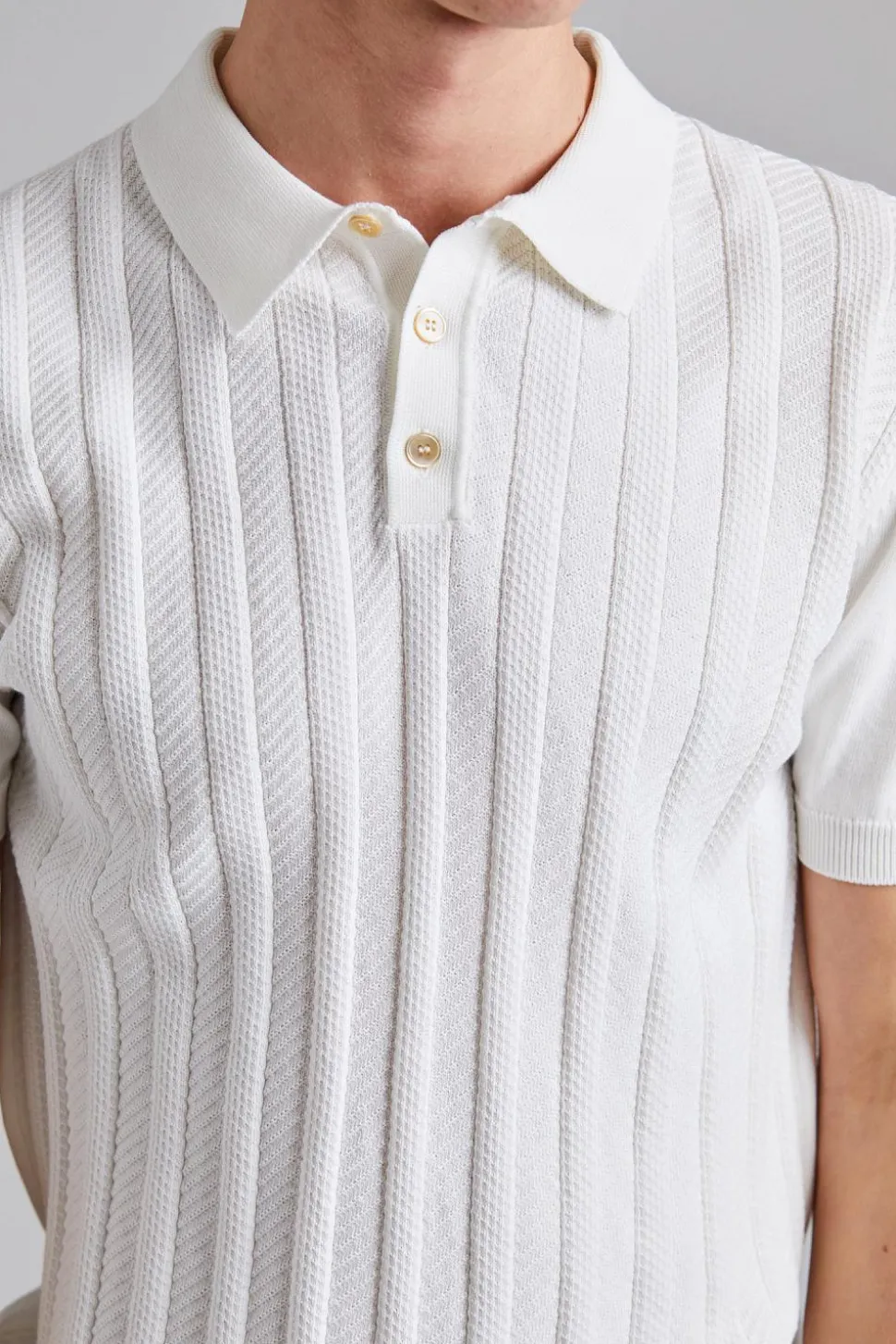 Barto Stripe Poloshirt Snow White