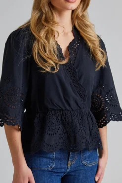 Bea V-Neck Blouse Black