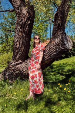 Bellavista Midi Dress Isadora Floral Red