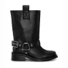 Biker Tubular Mid Shaft Boot Black