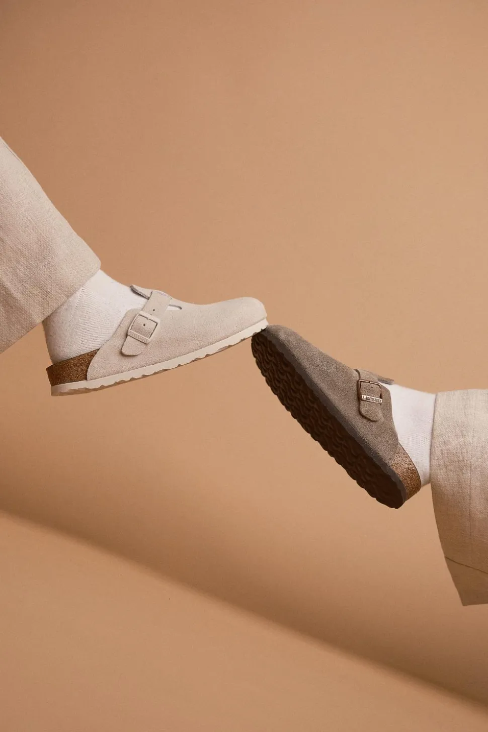 Boston Suede Leather Antique White