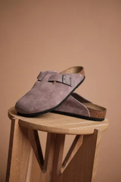 Boston Suede Leather Faded Purple