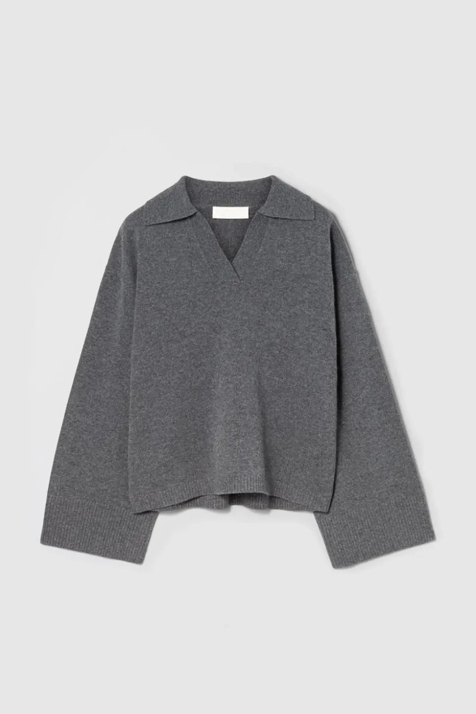 Cape Cod Polo Sweater Gray Melange