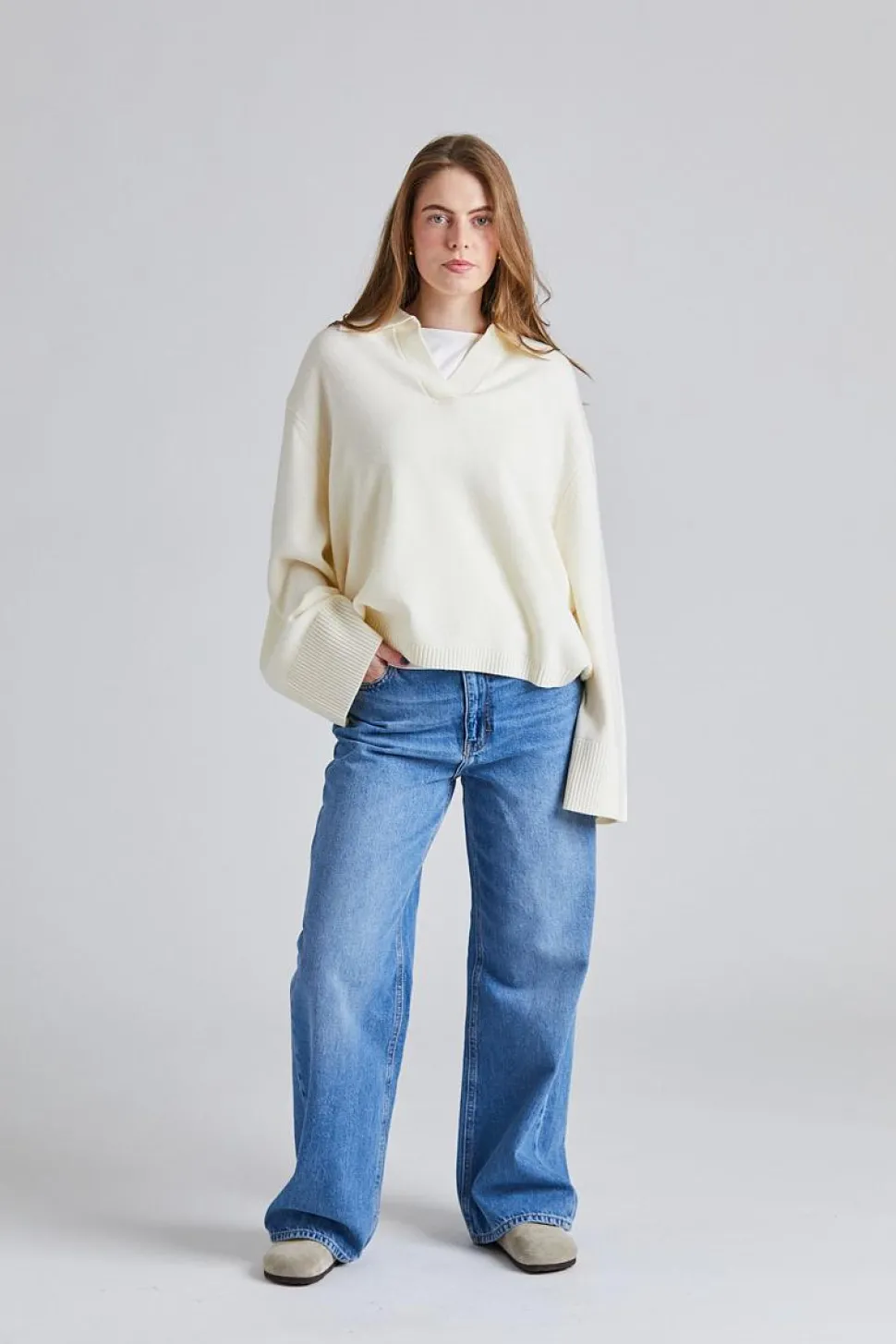 Cape Cod Polo Sweater Macadamia
