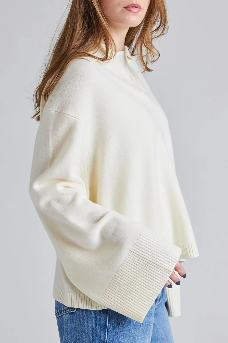 Cape Cod Polo Sweater Macadamia