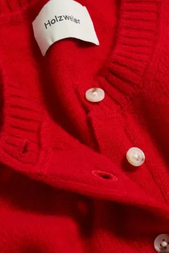 Cashmere Cardigan Red