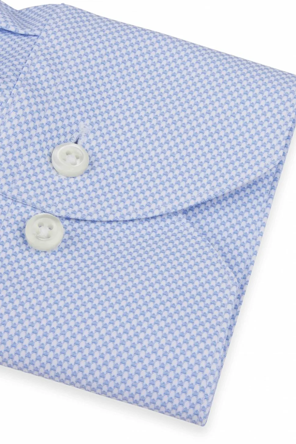 Casual Light Blue Patterned Jersey Shirt Slim