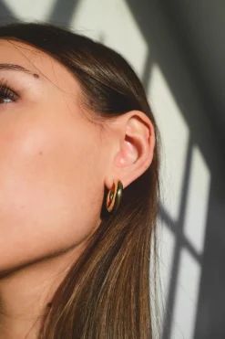 Chunky Hoops Medium Gold