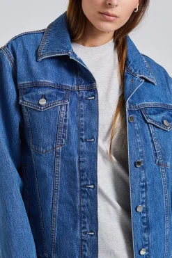 Classic Denim Jacket Vibrant Blue