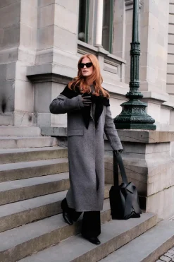 Classic Doublé Coat Mid Grey Melange