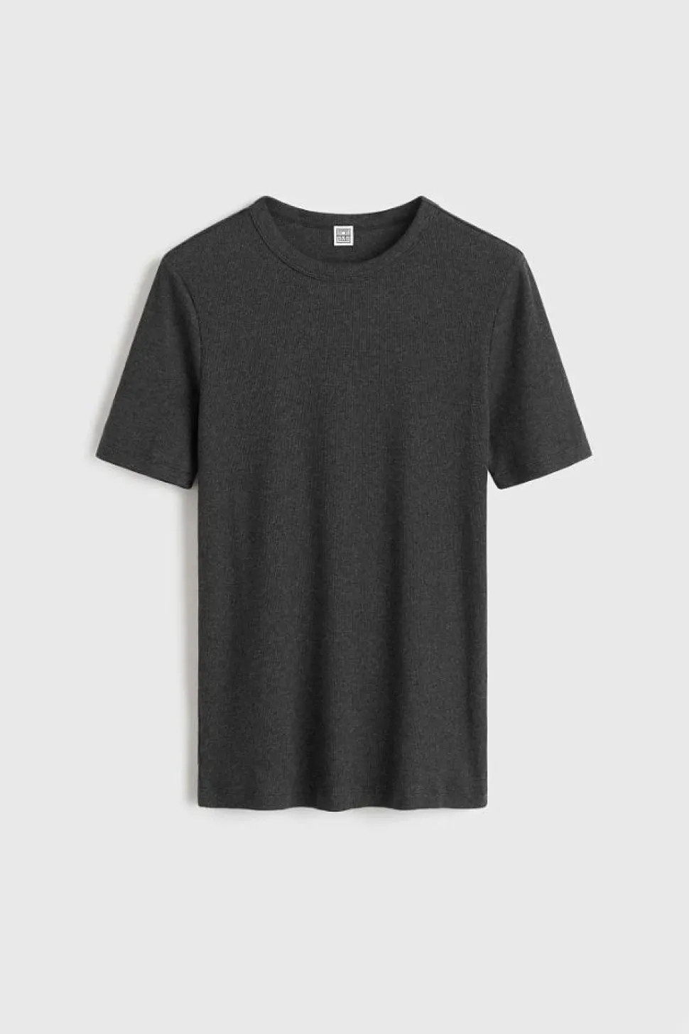 Classic Rib Tee Charcoal Melange