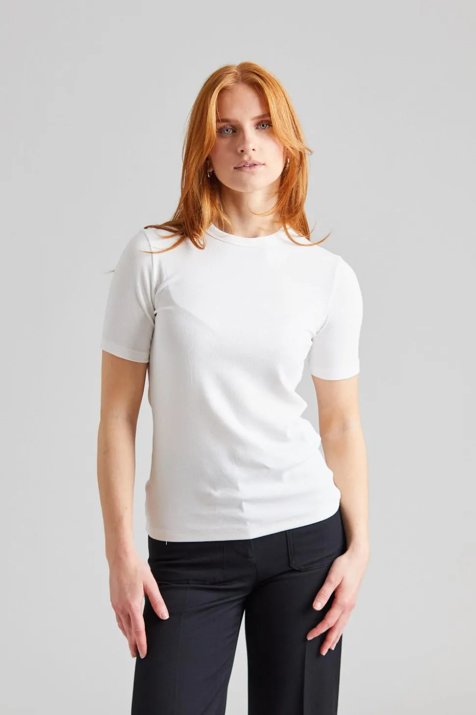 Classic Rib Tee White