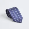 Classic Small Flower Tie Navy