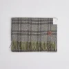 Classic Woven Scarf in Check Olive Melange