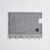 Classic Woven Scarf in Fishbone Grey Melange
