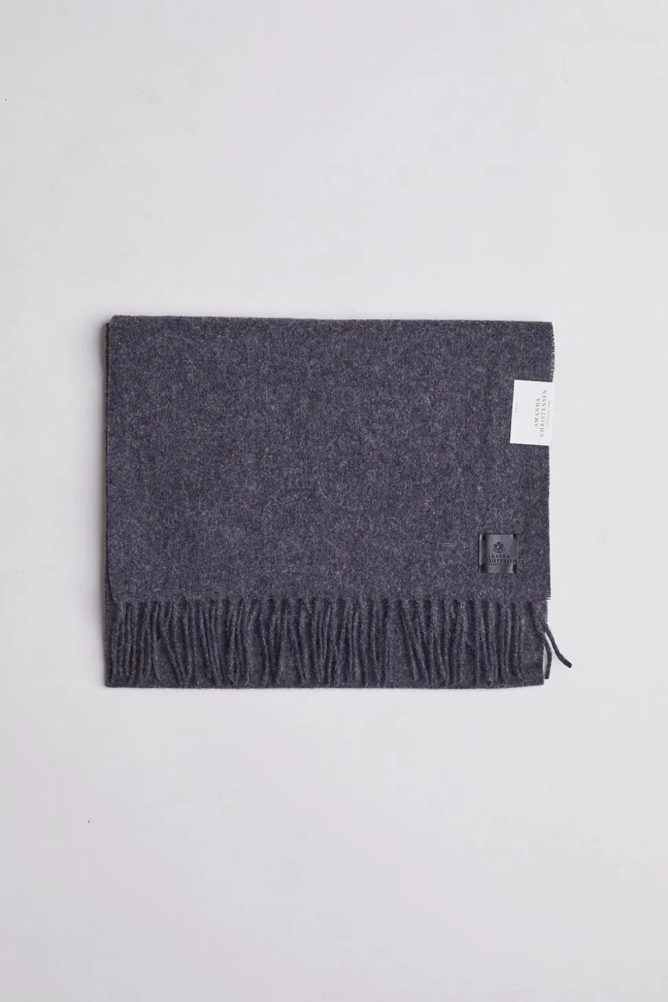 Classic Woven Scarf in Plain Melange Dk Grey