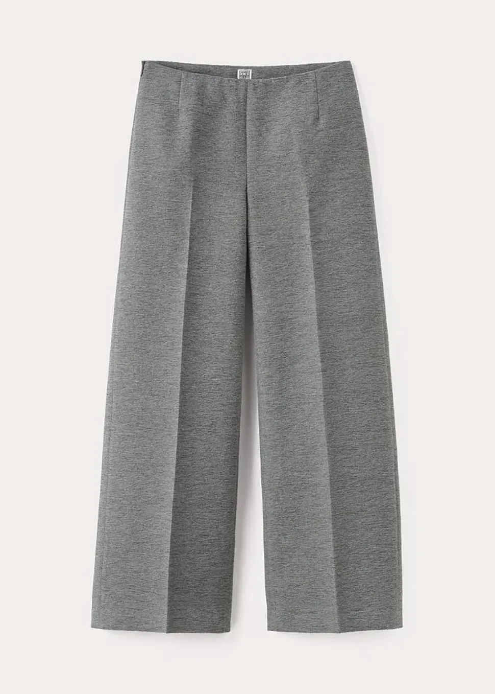 Clean Wide Trousers Grey Melange