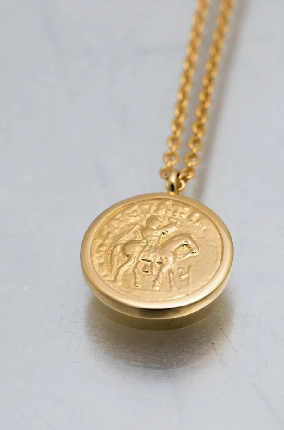 Coin Pendant Gold Horse