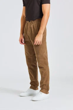 Corduroy Double Pleat Trouser Cedar