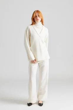 Cosmos Wide Leg Trousers Ivory