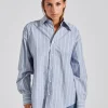Cotton Chambray Shirt Stripe