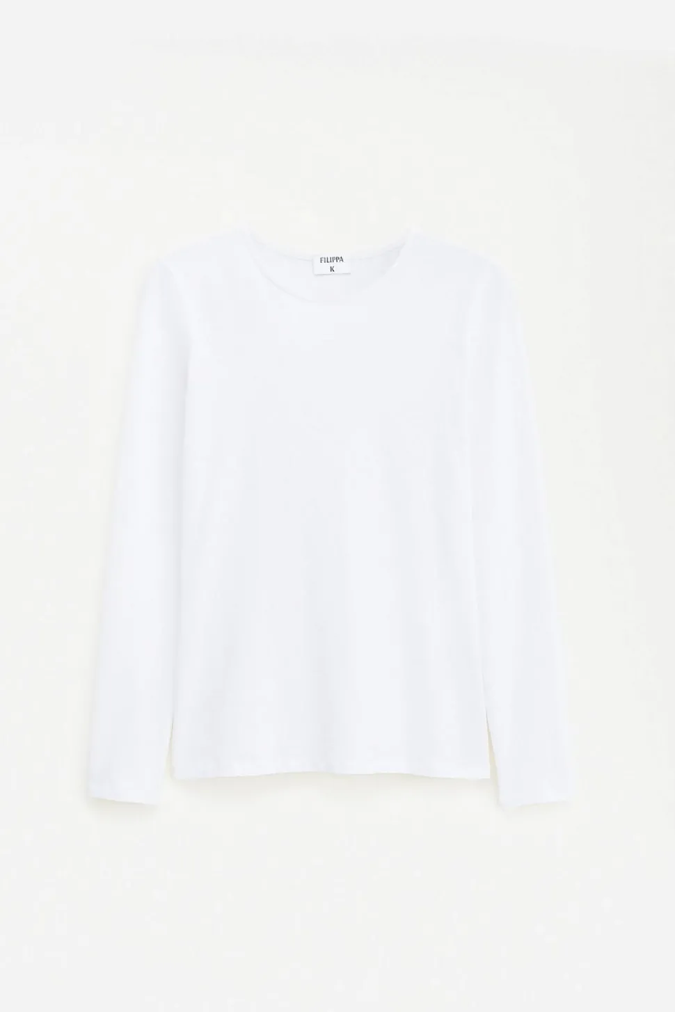 Cotton Stretch Long Sleeve White