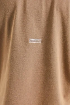 Crew Neck T-shirt - Relaxed Fit Taupe Brown FN-UX-TSHI000018