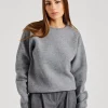 Crew-Neck Wool Knit Grey Melange