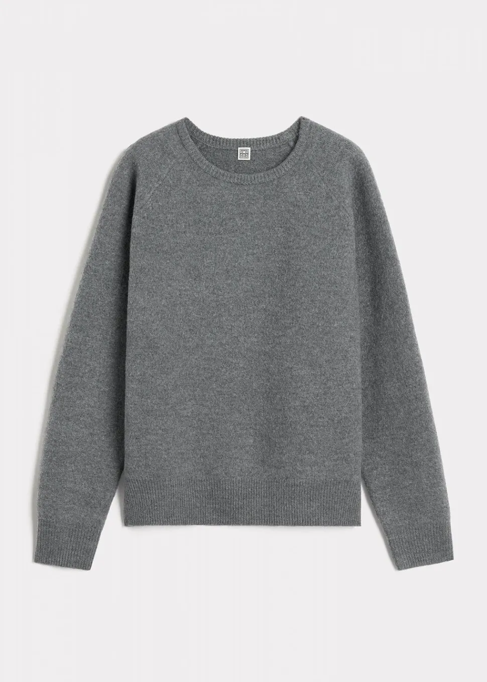 Crew-Neck Wool Knit Grey Melange