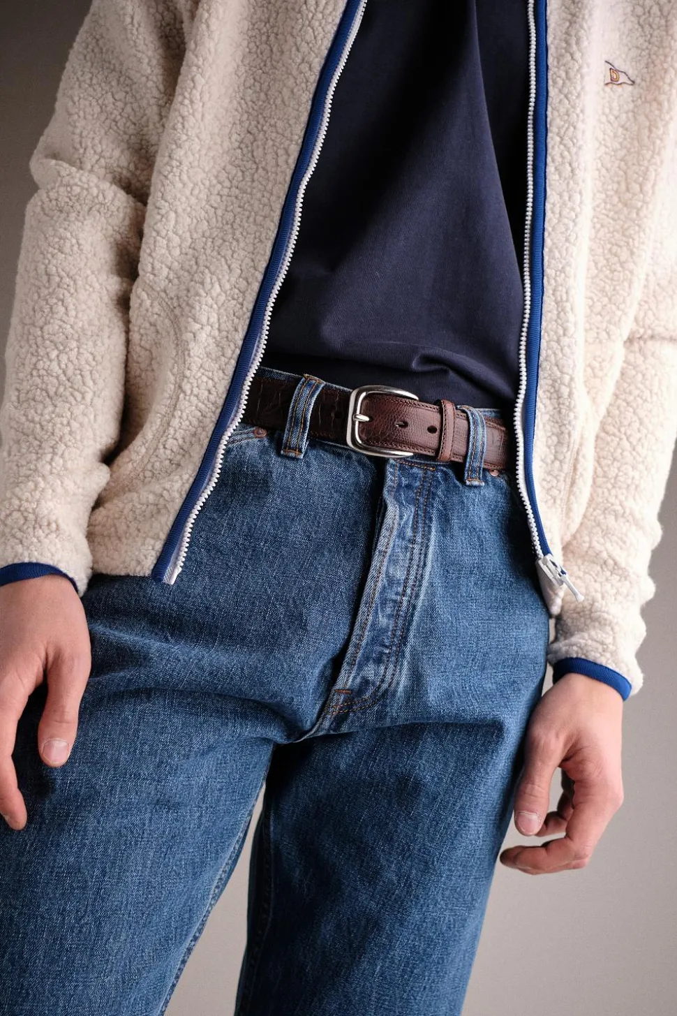 Croco Belt Brown