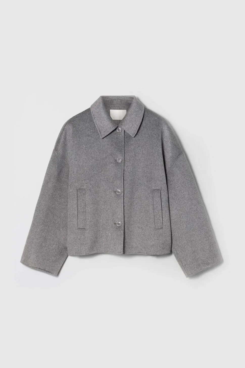Cropped Double Jacket Gray Melange