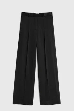 Cuff-Slit Trousers Black