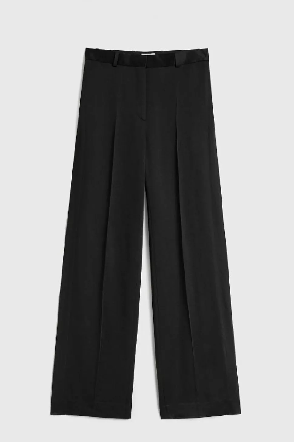 Cuff-Slit Trousers Black