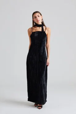Cygnet Velvet Dress Black