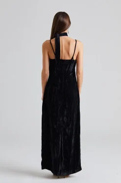 Cygnet Velvet Dress Black