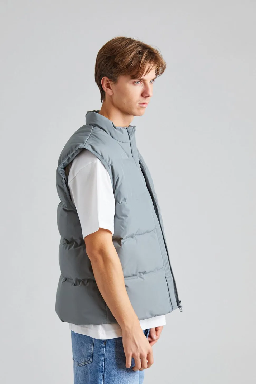 Daff Down Vest Grey