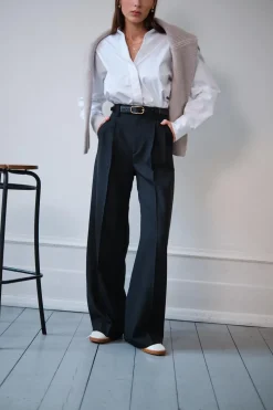 Darcey Wool Trousers Black