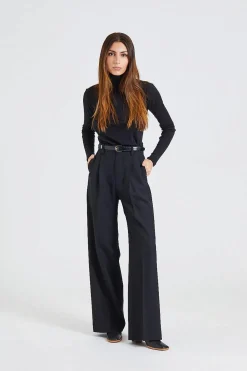 Darcey Wool Trousers Black
