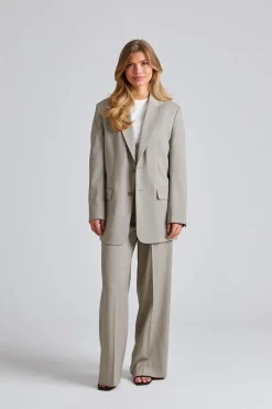 Darcey Wool Trousers Sage Melange