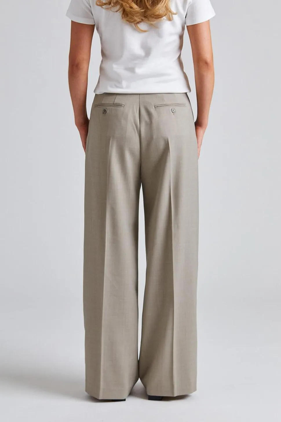 Darcey Wool Trousers Sage Melange